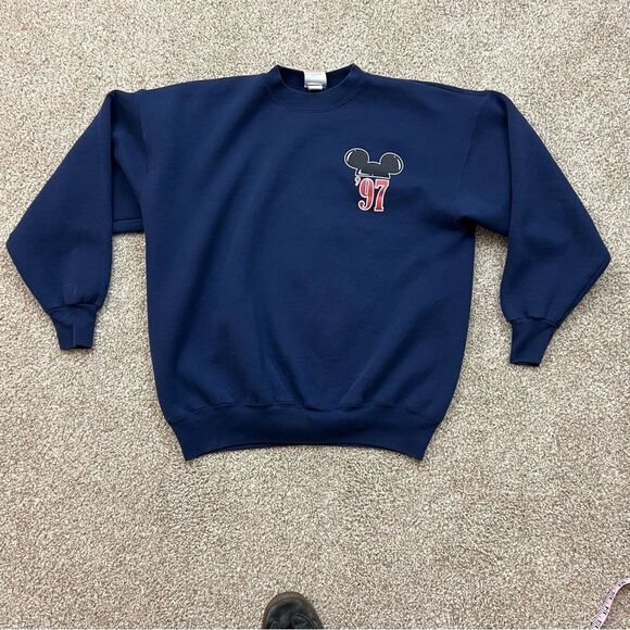 Vintage Disney Micky Mouse Crew Sweatshirt Men's L - Picture 3 of 7